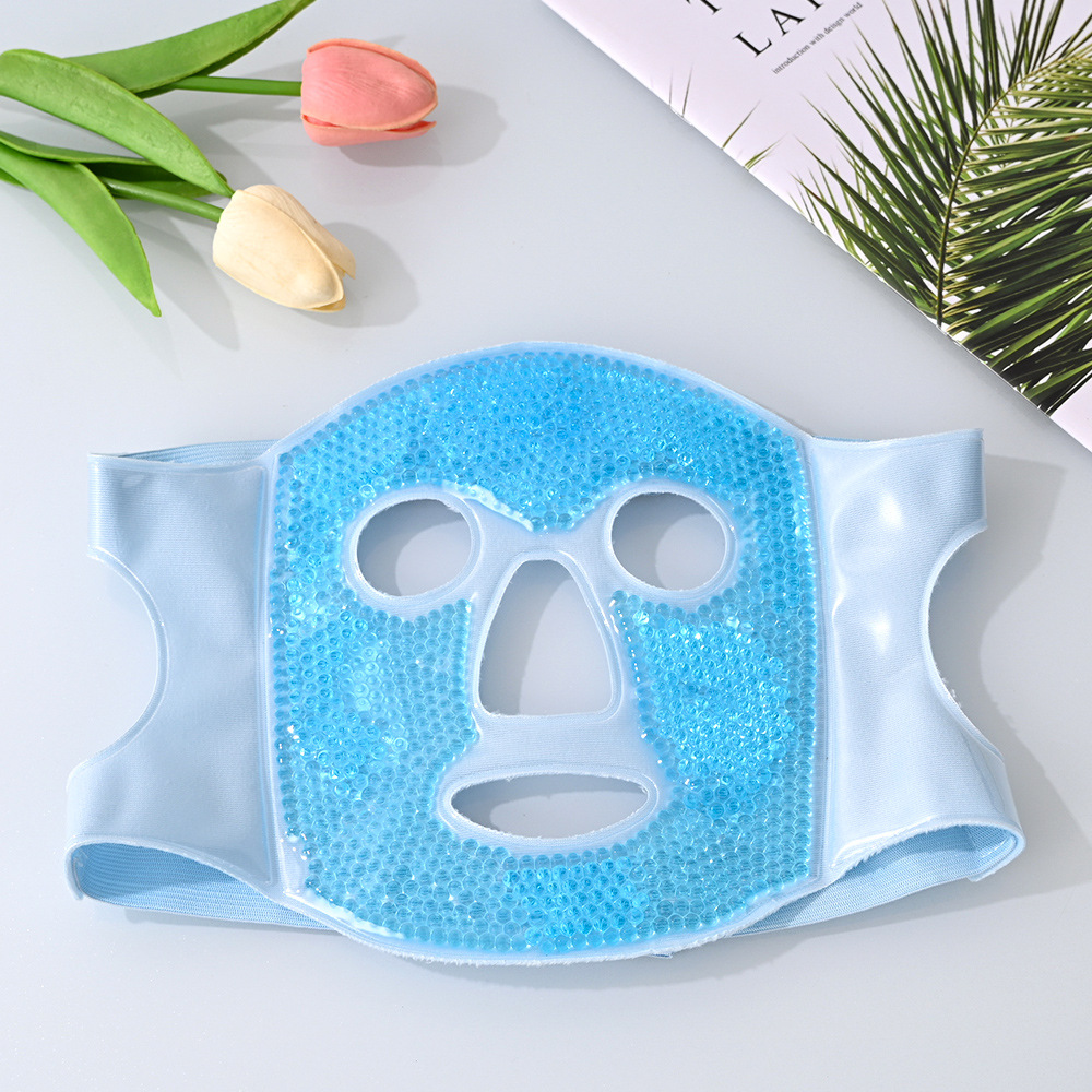 Máscara de hielo, máscara de hielo, máscara de ojos, bolsa de hielo, máscara facial, artefacto de recuperación posoperatoria, compresa caliente, enfriamiento facial completo, máscara facial súper suave