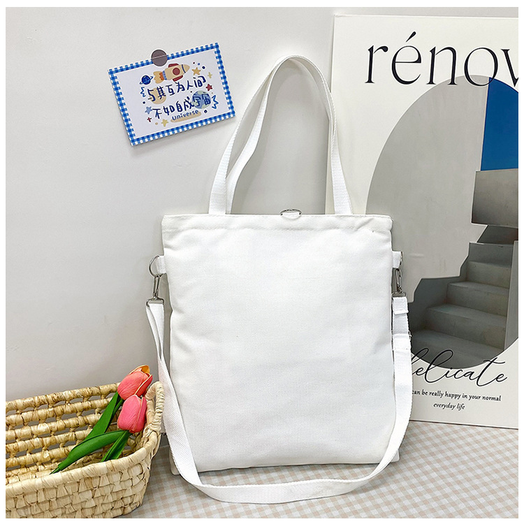 Wholesale of 2025 new cartoon casual canvas bags, large-capacity, fashionable and cute girl single-shoulder bags and tote crossbody bags undefined