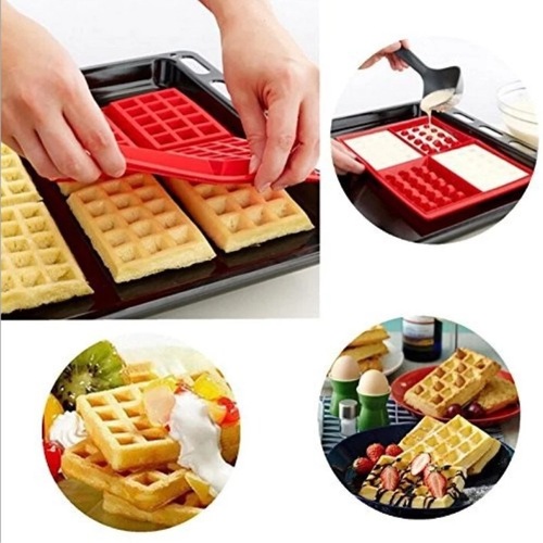Oven waffle mold silicone baking pan homemade waffle cake baking tools chocolate fondant DIY dessert