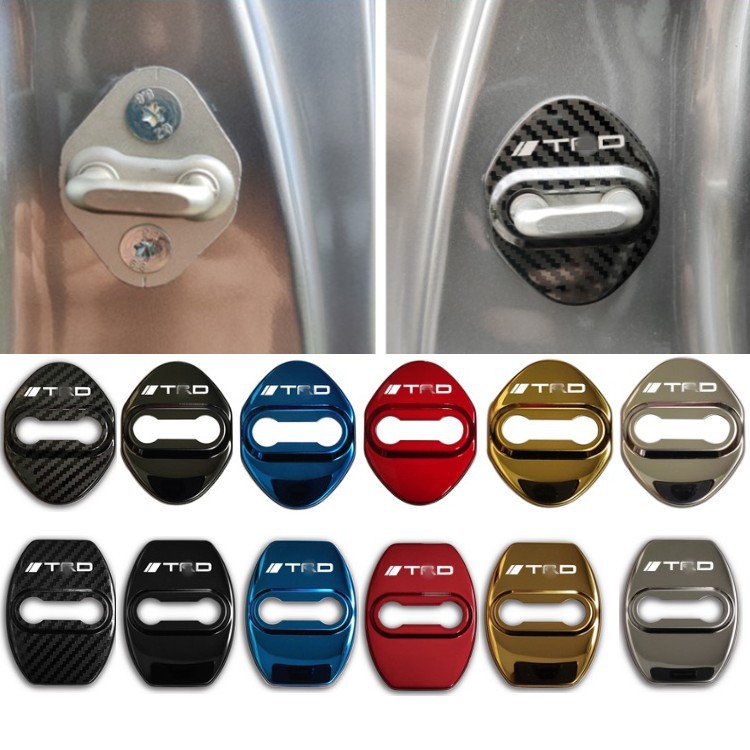 适用于丰田TRD改装门锁盖汉兰达卡罗拉凯美瑞RAV4雷凌锐志门锁盖