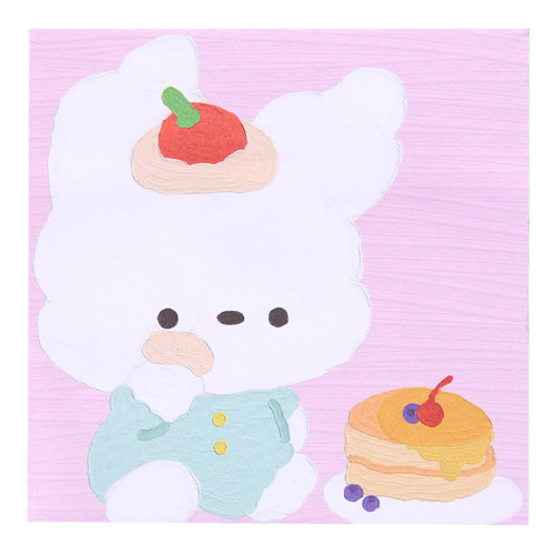 Cartoon three-dimensional oil painting sticky note office message note note paper student note note can stick 80 pieces