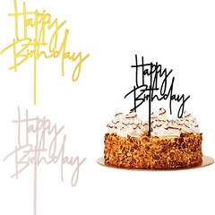 新しいクロスボーダー誕生日ケーキ装飾側面アクリルhappy birthdayケーキセット