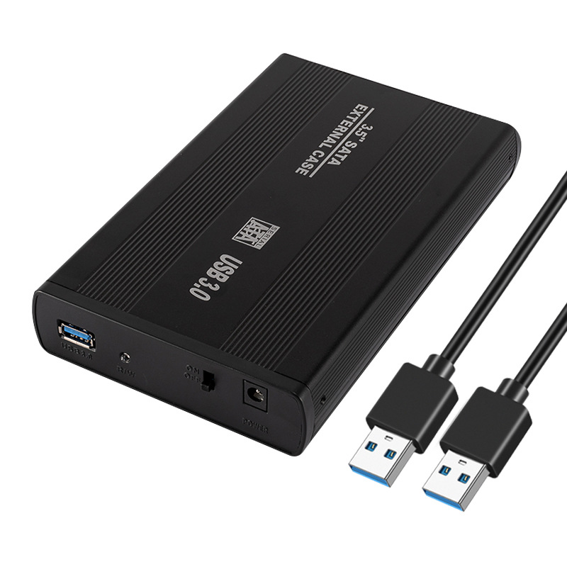 Caja de disco duro de escritorio USB3.0 de 3,5 pulgadas de potencia DC de entrada de potencia de un solo canal caja de disco duro en stock al por mayor