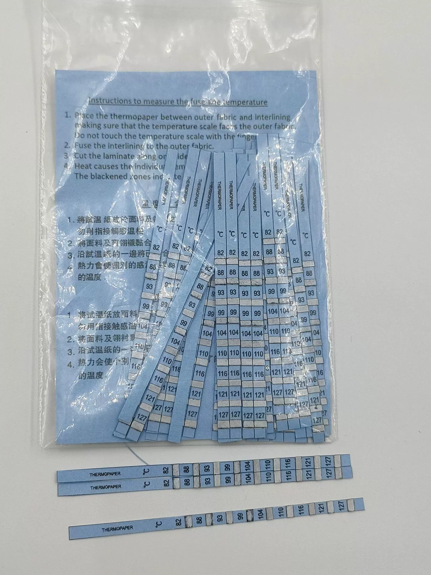 ТермоБумаги 82-127 градусов импортировали бумагу теста клея бумагу температуры машины измеряя пакет 42
