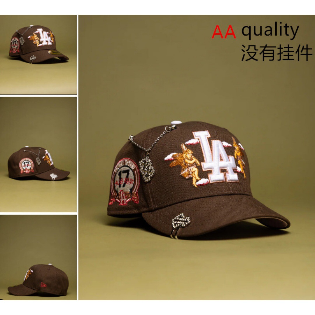 Comercio exterior transfronterizo al por mayor 2026 AA gorra de boca de pato bordado tridimensional ajustable gorra de hip-hop Yankees Dodgers