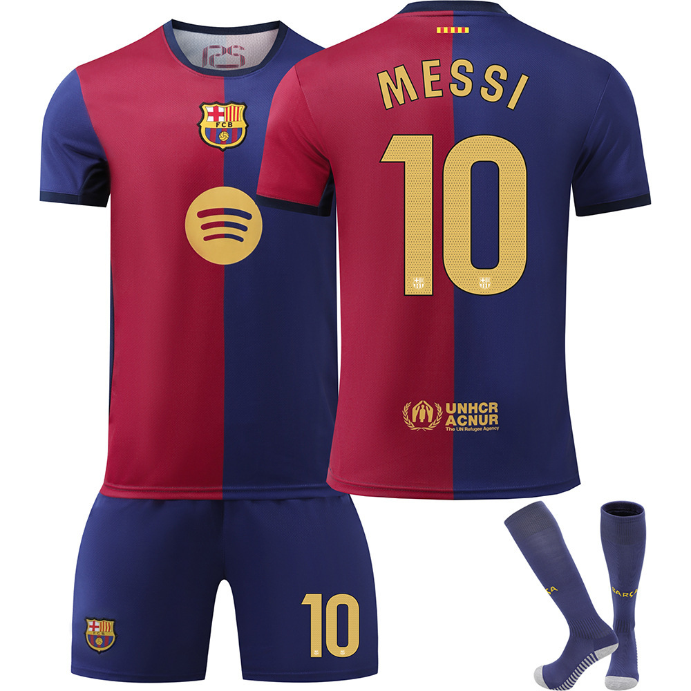 2425 Barcelona Home Jersey No. 9 Levan 19 Yamal 8 Pedri No. 10 New Advertising Football Jersey suit Male