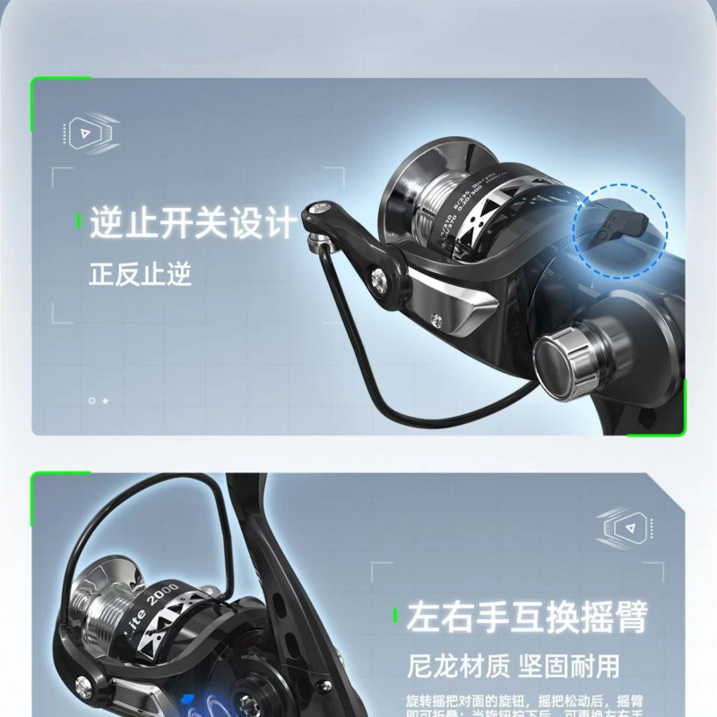 rueda giratoria de cabeza metálica de barco de pesca de caña de mar rueda de línea de pesca de puerto rueda de lanzamiento de larga distancia rueda de subrueda de pesca de caña de pesca fábrica general de ruedas