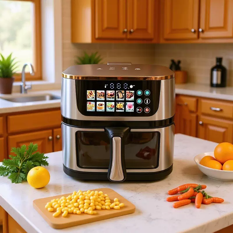 2025新款空气炸锅家用大容量薯条机多功能电炸锅 跨境出口