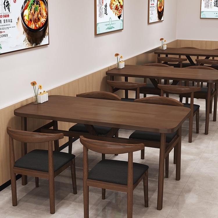 Oddiy oilaviy ovqat stoli kichik xonali restoran stoli restorani fast-food do'koni uchun