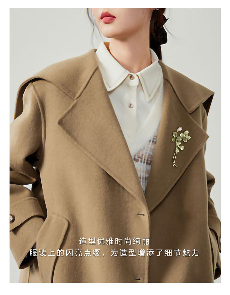 复古中古风绿植花苞胸针小众独特高级感莲花别针新款精