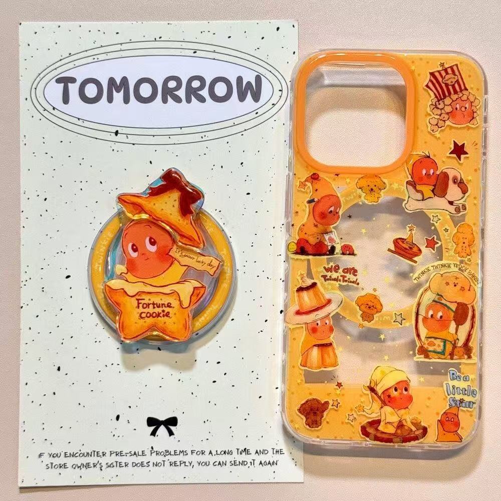 Three-Dimensional Hat Star Man Magnetic Suction Apple 16Promax Mobile Phone Case 15/13/14Plus/12 Female 11 Cute X
