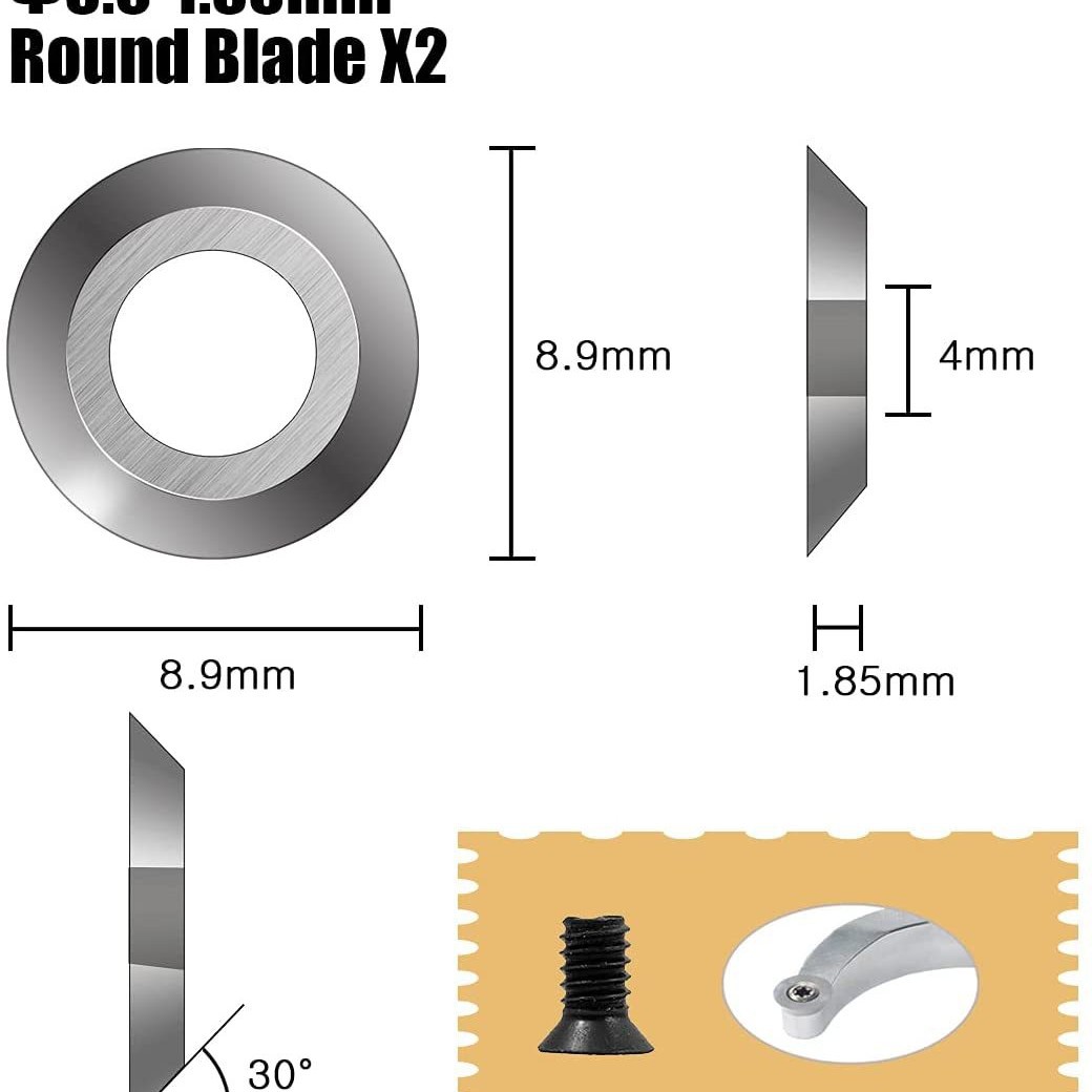 Carpintería coche hoja descartar mano madera hoja giratoria tungsteno titanio carburo hoja DIY hecho en casa herramienta de torneado