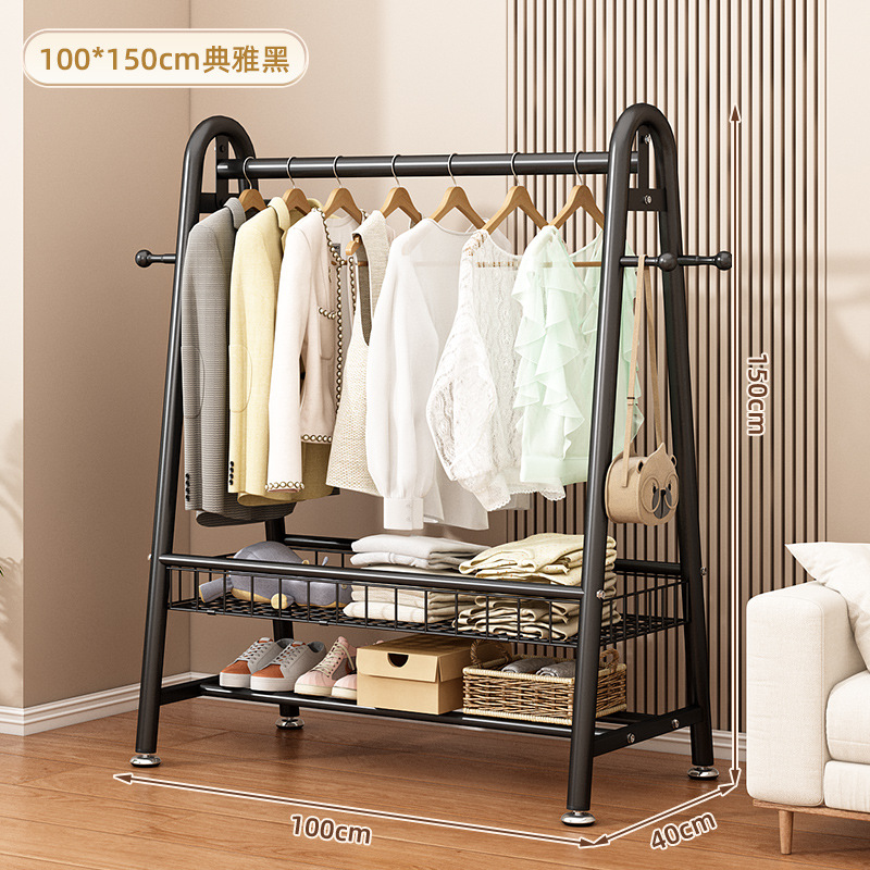 옵시디언 블랙 - 길이 100*높이 150丨 업그레이드된 이중층 수납망바구니 [굵은 22개 튜브]