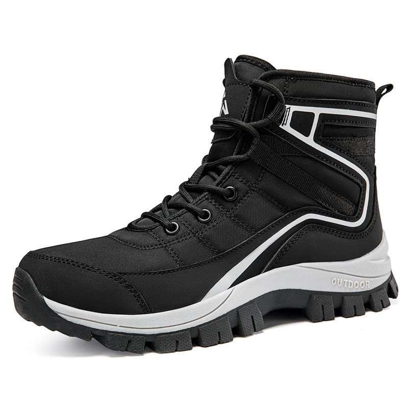 Ventas directas de fábrica de más tamaño nuevas damas más zapatos de algodón de terciopelo botas de nieve al aire libre de moda zapatos de senderismo de suela gruesa de moda