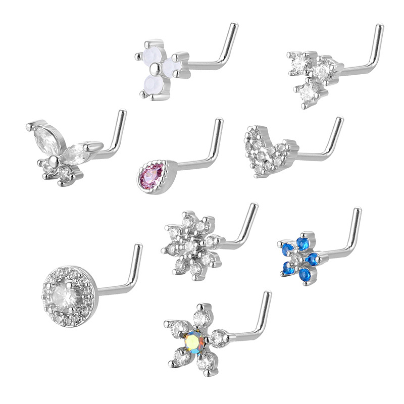 Vit sten näspiercing 20g kroppssmycke nässmycke_voghion.com