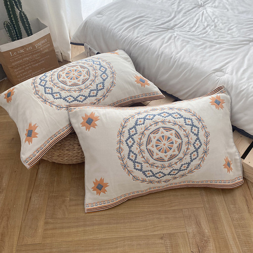 Five-layer pure cotton gauze pillow cover for home couple pillow cover Duoduo wholesale pillow cover manufacturer direct sales and group purchase pillow cover