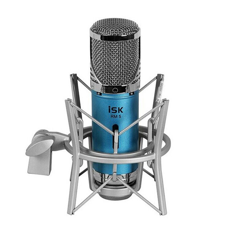 ISKRM5电容麦克风电脑台式手机喊麦主播K歌直播声卡设备套装话筒