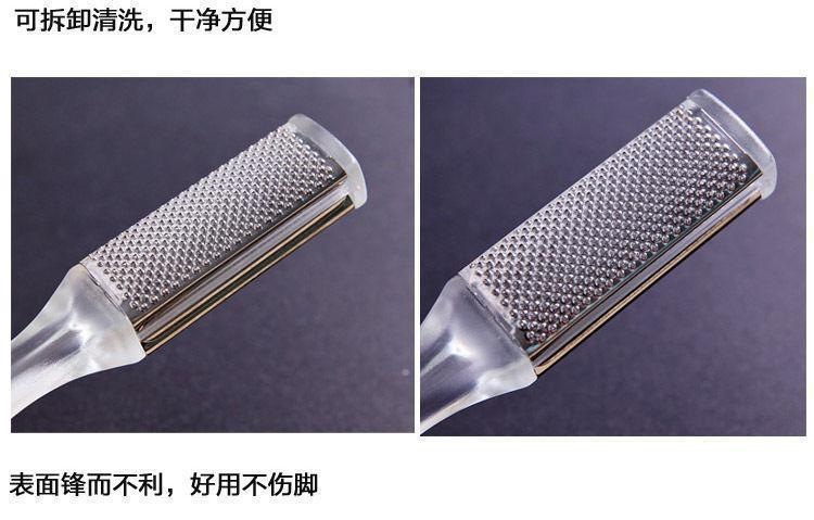 Double-Sided Stainless Steel Foot File Callus Remover Pedicure Tool 3 Pack in use