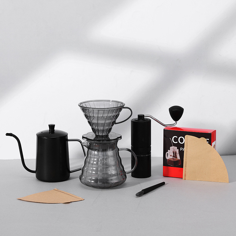 Juego de café hecho a mano, caja de regalo, máquina de café pequeña de manivela, molinillo de granos de café para el hogar, utensilios de café de regalo