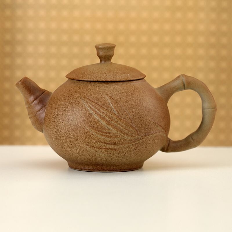 Rustic ceramic teapot, small ceramic pot, tea set, household ceramic teacup, kung fu tea set, vintage single pot