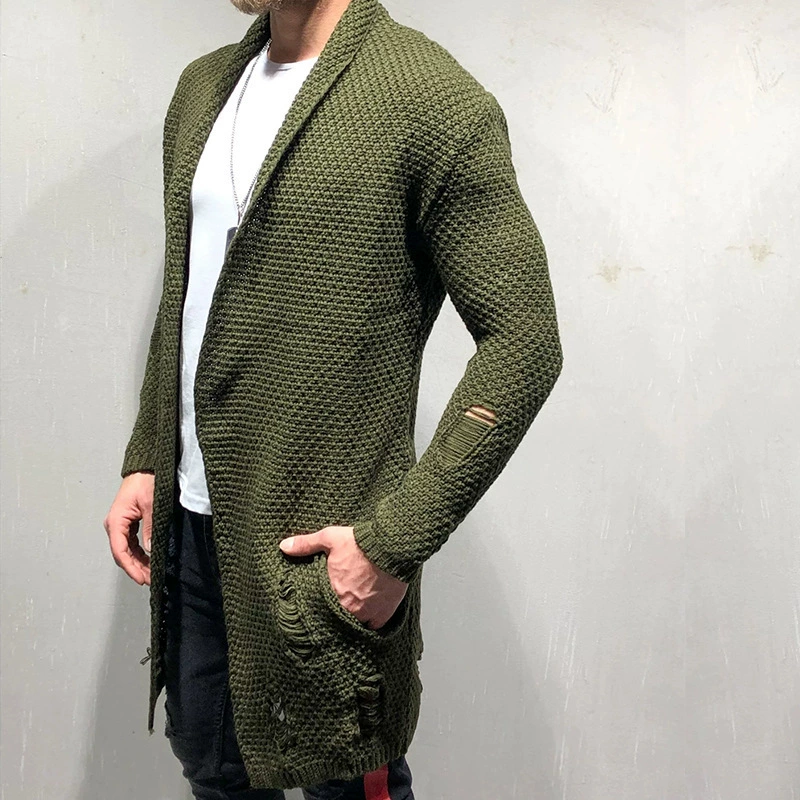 Кардиган средней длины, свитер, трикотаж оптом, Fashion Man Sweater
