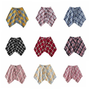 Fart Covering Curtain Women's Waist Seal Hem Waist Plaid Hip-hop Dress Men's Belt Stacked Waistband Shirt Skirt Lining