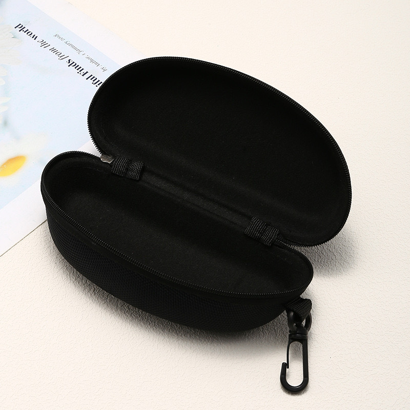 Venta al por mayor de fábrica caja de gafas de sol EVA caja de gafas con cremallera de gran capacidad caja de gafas con gancho caja de gafas de tela Oxford