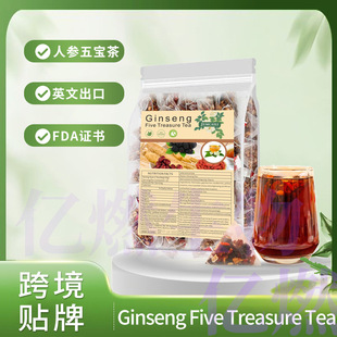 Ginseng Five Treasure Tea�˅��匚��10g*25�˅��t������������
