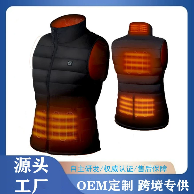 Трансграничный умный жилет с подогревом, электрический нагревательный жилет с USB-зарядкой, Мужская модная фабрика, оптовая продажа по индивидуальному заказу