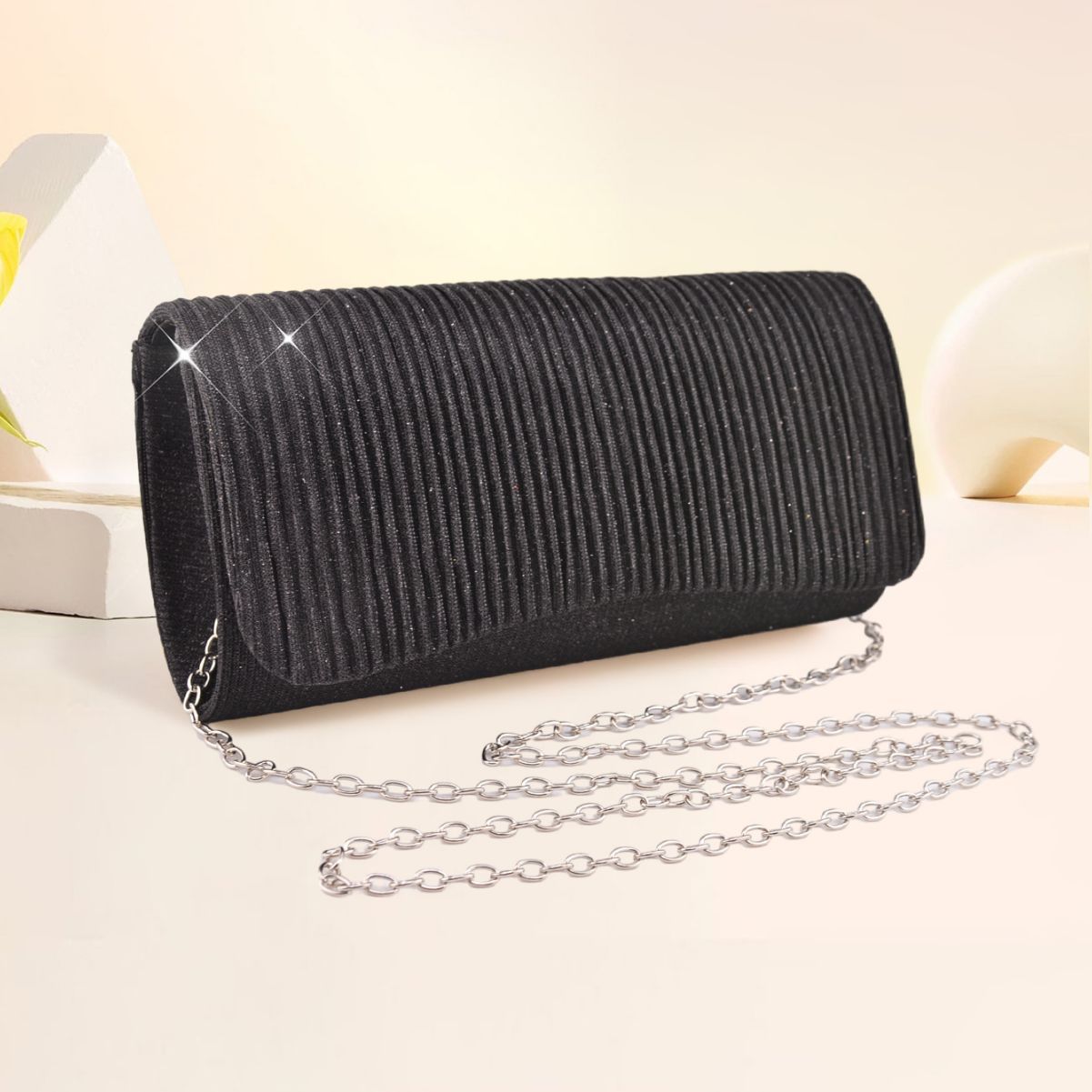 Clutch bag women's crossbody bag cross-border new pleated evening bags banquet bags wedding handbags
