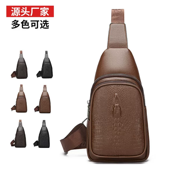 Shoulder Bag Men's Bag New Men's Casual Travel Pu Chest Bag Mobile Phone Coin Purse Trendyy Fashion Simple Crossbody Bag