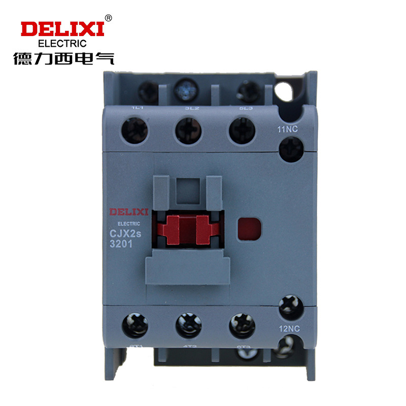 得力西CJX2s-3201交流接触器220V三相380V 36V 24V单相银合金触点