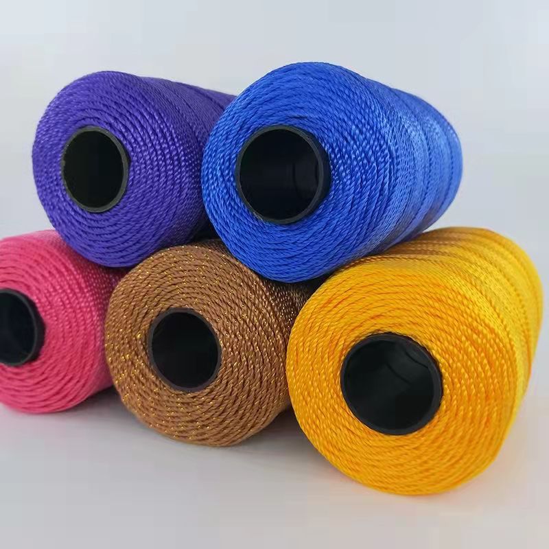 Three-ply nylon line braided binding line for hats, shoes, car seat cushions, ice silk woolen thread manufacturer wholesale