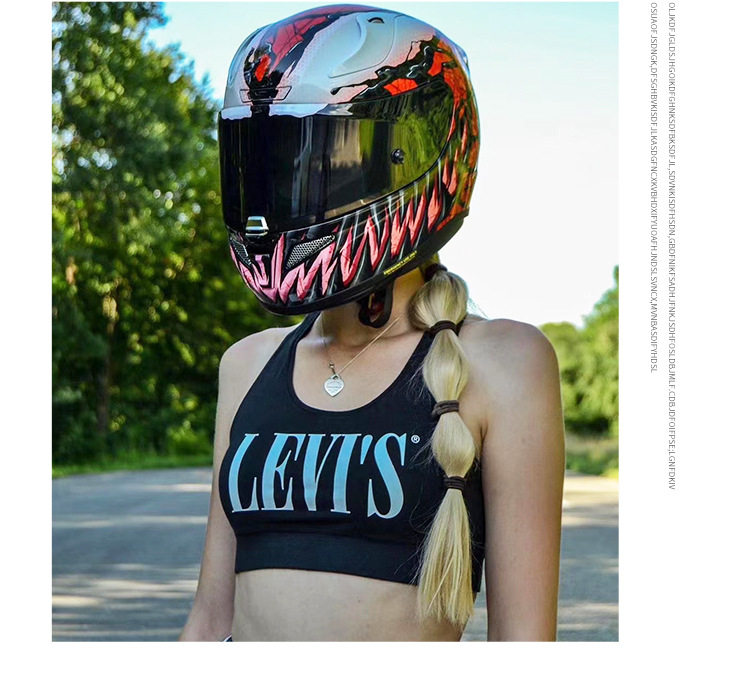 Motorcycle HJC Helmet Visor Decals Marvel Venom Carnage Sticker DIY