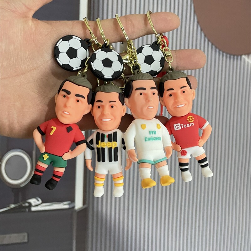 Ronaldo Messi Cartoon Character Keychain Pendant Trinket Accessories Car Pendant Football Star Creative Doll Ronaldo Messi Cartoon Character Keychain Pendant Trinket Accessories Car Pendant Football Star Creative Doll