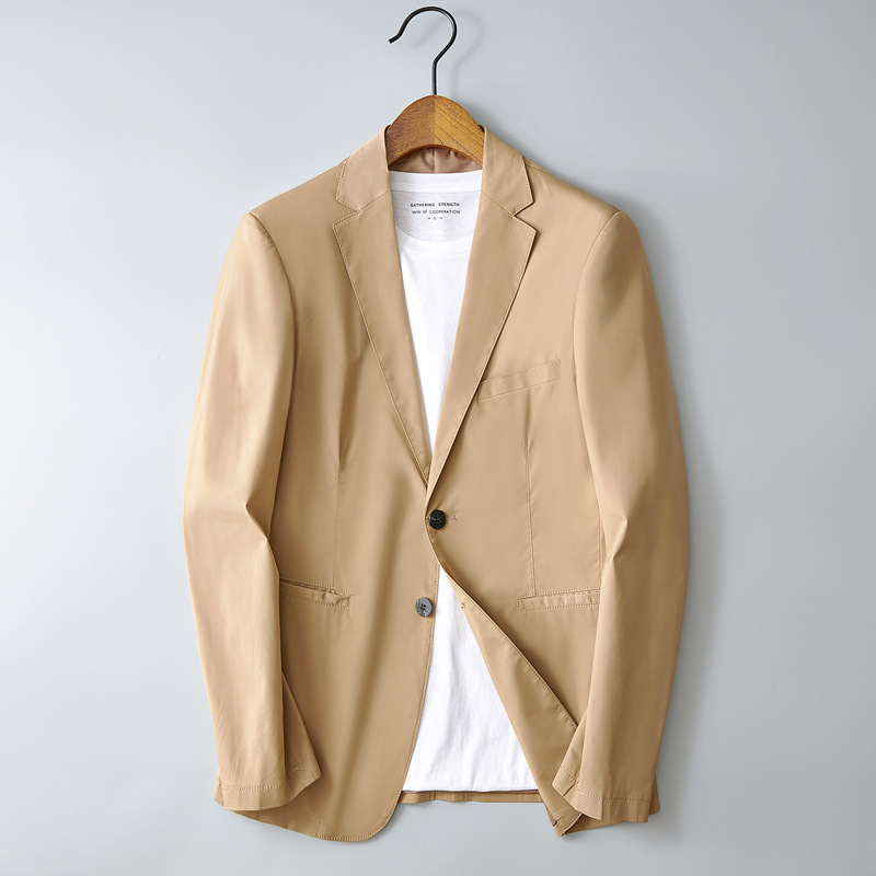 2024 Spring and Autumn Men's New Two-button Slim-fit Suit Fashion Trendy Handsome Casual Suit