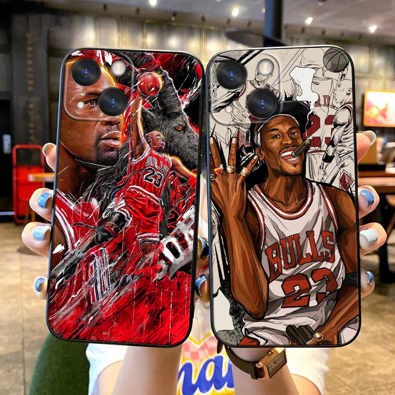 For iPhone15 cartoon NBA Jordan phone shell
