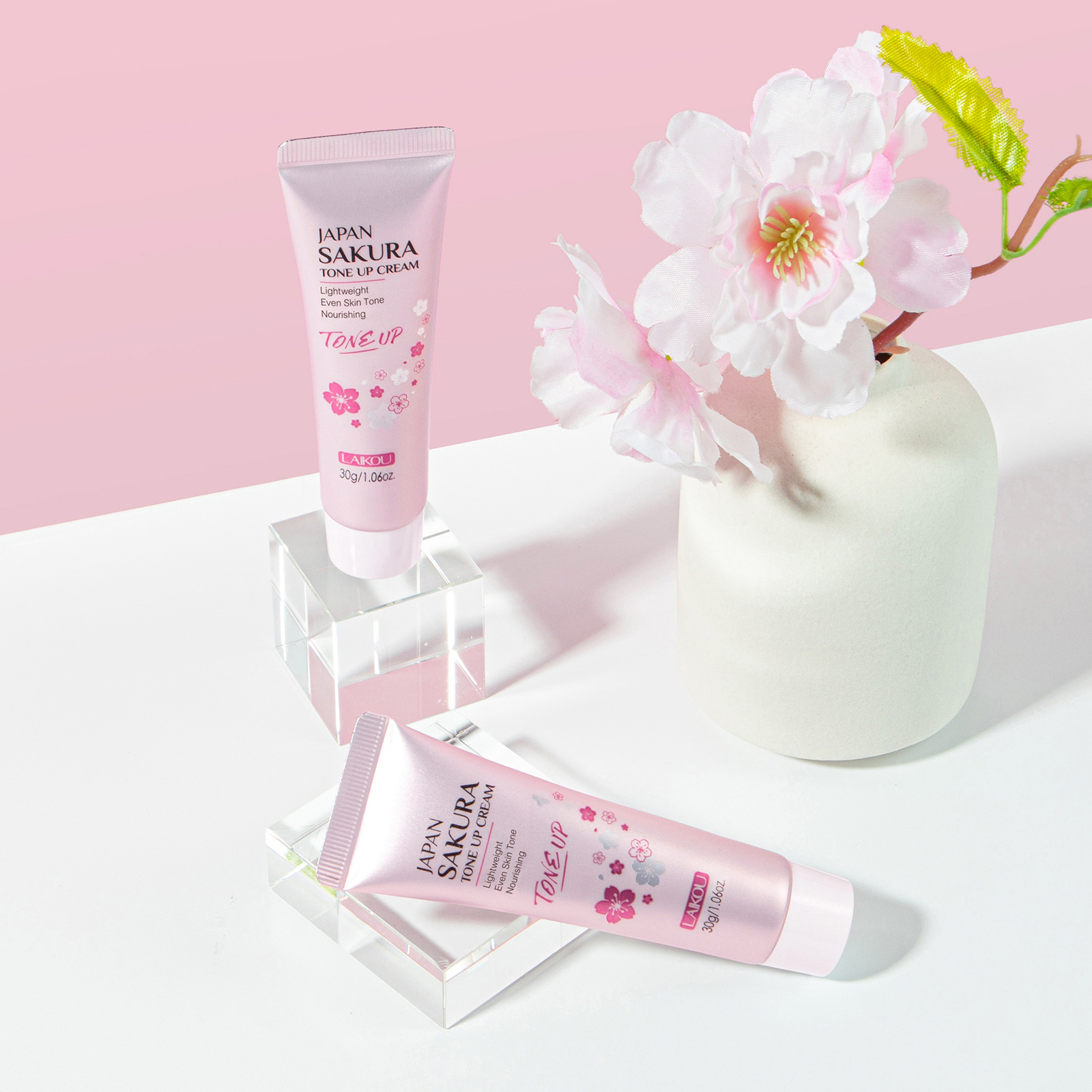 LAIKOU Sakura Natural Cream 30g Skin Care and Cosmetic Moisturizing, Hydrating, Hydrating and Beautifying Lazy Person's Face cream undefined