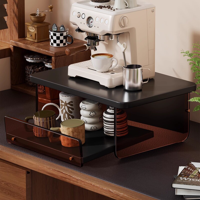 Coffee Machine Display Table Countertop Elevated Rack Coffee Corner Layout Cup Holder Cup Storage Rack Desktop Tea Cup Storage Rack