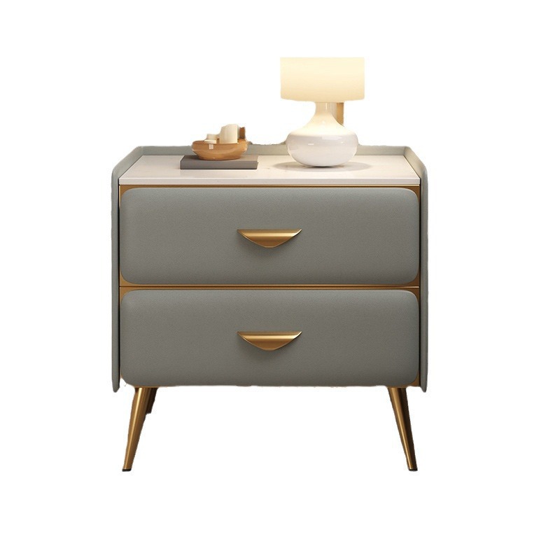 Mesita de noche de madera maciza, lujo ligero, sensación de alta gama, armario pequeño moderno y simple, armario de borde de cama, armario de almacenamiento de cabecera pequeño para dormitorio