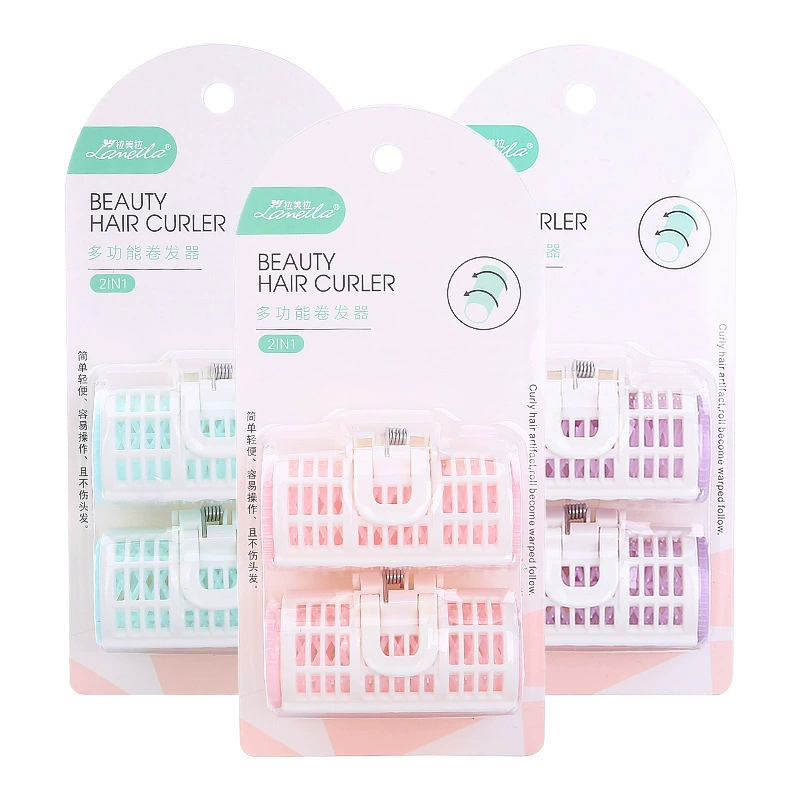 拉美拉 Plastic curly hairgrip, bangs, 2 pieces