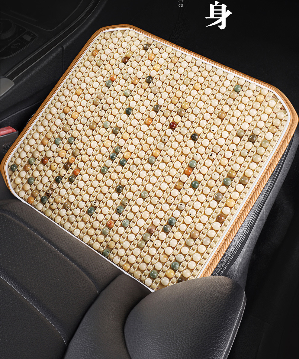 Summer Car Seat Cushion with Wooden Beads for Ventilation, Breathable Universal Cooling Pad for All Seasons, Anti-Scald Seat Mat, Dropshipping