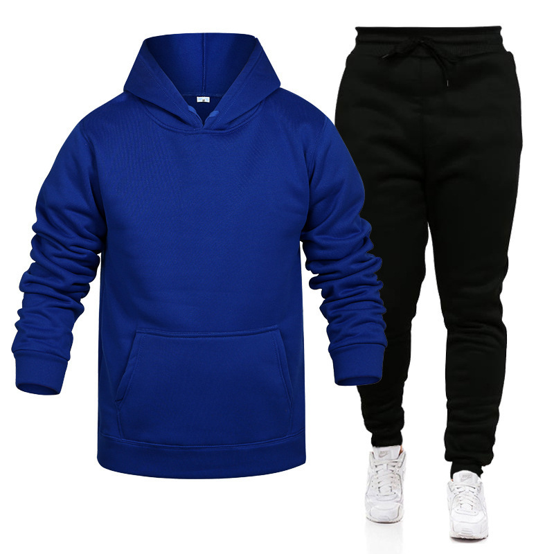 Otoño e invierno hombres empalman juegos deportivos y de ocio tendencias callejeras ropa deportiva de fitness con capucha juego de ropa protectora de ocio