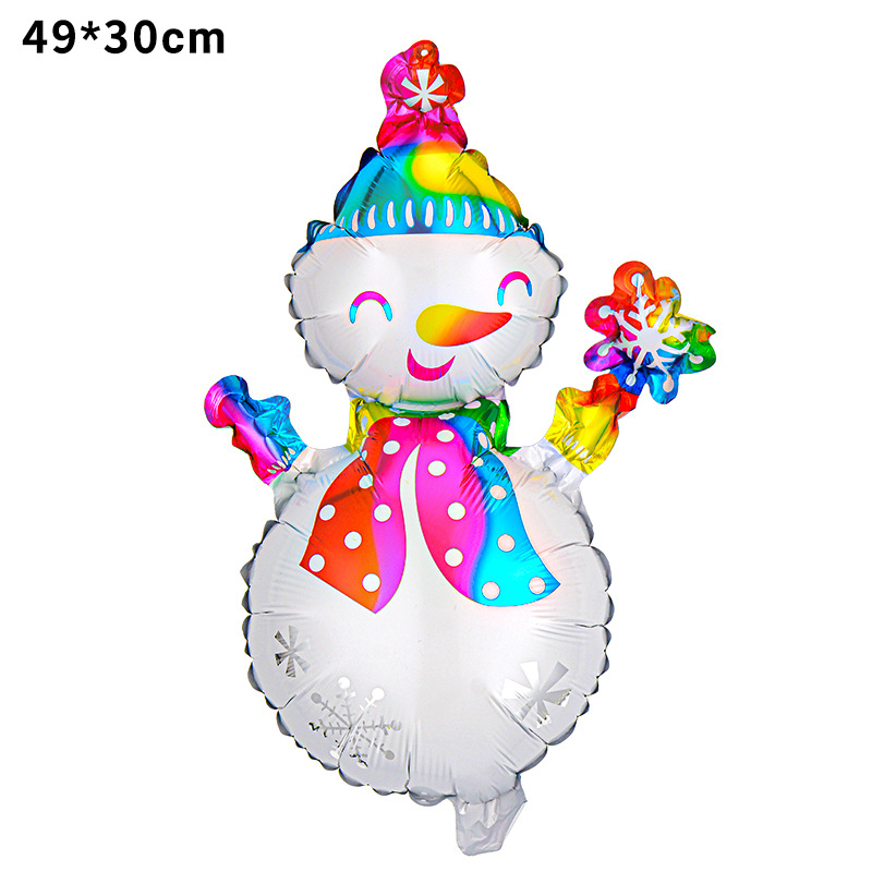 Mini dibujos animados Navidad globo de forma especial decoración de fiesta de Navidad dibujos animados Navidad película de aluminio globo suministros de empuje