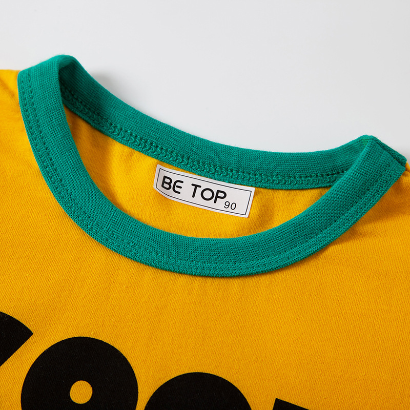 Camiseta de Manga Corta para Niños, Verano 2025, Diseño de Dinosaurio de Dibujos Animados, Cuello Redondo, Algodón Puro, Estilo Coreano, Ropa Infantil al por Mayor