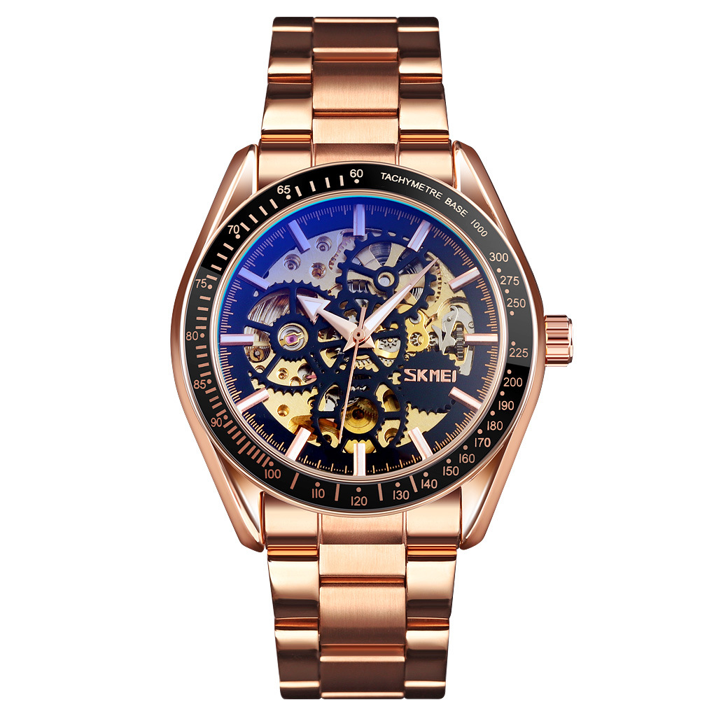 Reloj mecánico de acero impermeable para hombres relojes de negocios comercio exterior al por mayor regalos personalizados