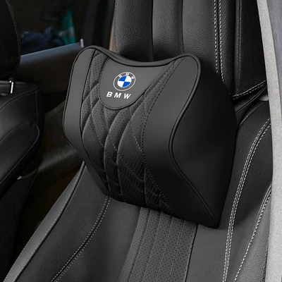 Neck Pillow Seat Set – Waist support - 1-bmw-headrest-noble-black