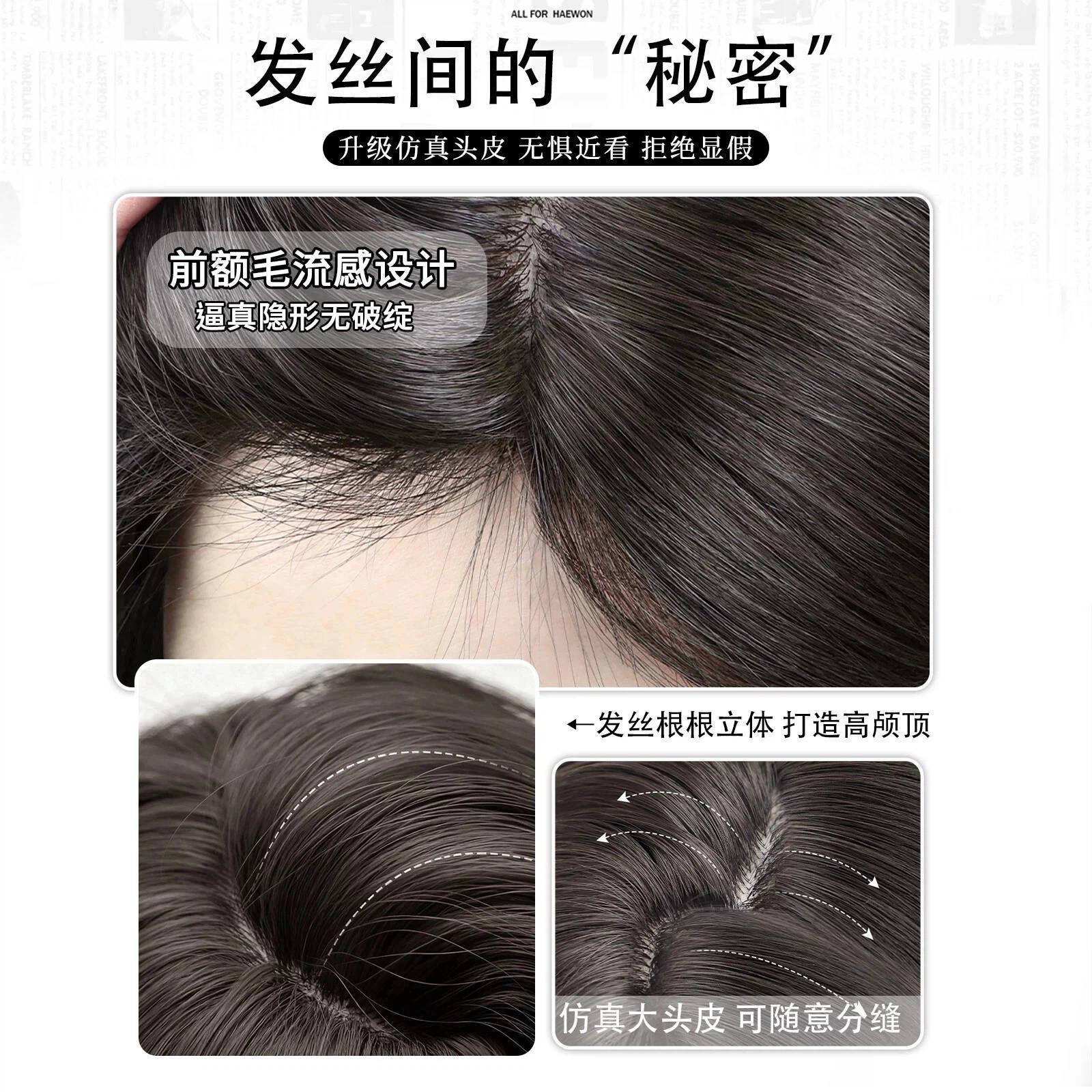 Γυναικεία περούκα Koni Full Head, Ιαπωνικό στιλ, Διαμόρφωση προσώπου, Μικρά κτυπήματα, Ίδιο στυλ με το Little Ju, Ρεαλιστικό μαύρο μακρύ ίσιο καπέλο περούκας χωρίς ραφές