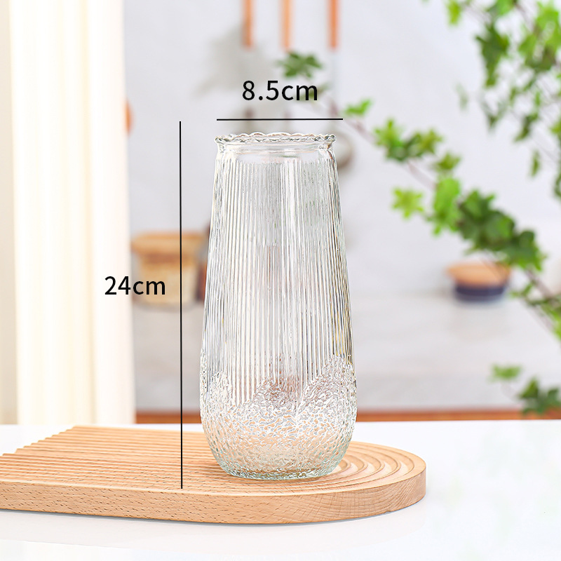 Customizado ligero lujo nórdico simple oro pintado jarrón de vidrio flores secas arreglos de flores hidropónicas de agua decoración de flores para el hogar