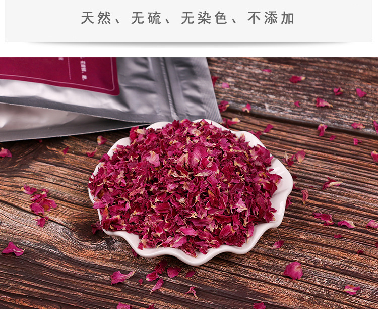 Rose Petals (Rosa rugosa) — Dried Edible Pingyin Rose Petals for Tea, Bath & Foot Soak key features